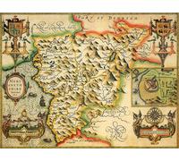 All jigsaw Puzzles Merionethshire Historical Map 1000 Piece Jigsaw Puzzle (1610) All jigsaw Puzzles Multicolor