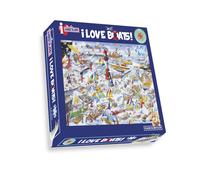 Mike Jupp Jigsaw Puzzles - I Love Boats - 1000 Piece Jigsaw Puzzle For Adults | Made In Britain | 66cm X 50cm