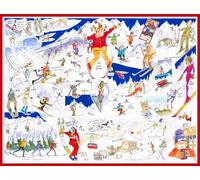 All jigsaw Puzzles Skiing - Tim Bulmer 1000 Piece Jigsaw Puzzle All jigsaw Puzzles Multicolor