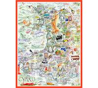 All jigsaw Puzzles Tim Bulmer 1000 Piece Map of Wales Jigsaw Puzzle All jigsaw Puzzles Multicolor