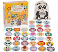 all Kids United Memo² card game memory game - with cute pairs of animals; Game educational toys for children from 2 years (Deluxe wood - 36 cards)