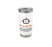All Knowing AI Robot Humor Stainless Steel Insulated Tumbler