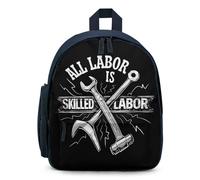 All Labor Is Skilled Labor Small Backpack Cute Mini Shoulder Bag 12.6 × 9.4 × 5.9 Inches Daypack