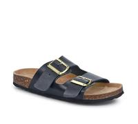 All-Leather Casual Mule Sandals - Black Size 6