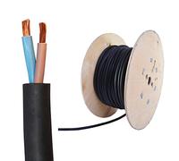 All Lengths 2 Core 1.5mm H07RN-F Rubber Cable Heavy Duty Pond Outdoor Lighting (10m)