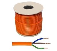 All Lengths 3183Y Orange 2.5mm 3 Core Flexible Cable 240V Caravan Hook Up Cable Garden Power Equipmen (10m)