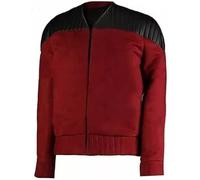 All Link Captain Star Picard Generation Red Leather Jacket
