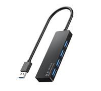 ALL- LUCKY USB 3.0 Hub, 4-Port Multiple USB A Splitter, Plug and Play Extender for Laptop/PC/Desktop, Mouse, Keyboard, Flash Drive,U Disk, Printer, Xbox, HDD and More - 0.8FT (Not a Charger)