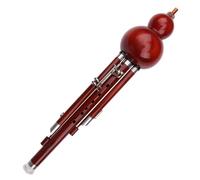 All Mahogany/ebony Plus Key Hulusi Ethnic Wind Instrument Adult Professional Playing Cucurbit Flute Professional Hulusi (Color : RED, Size : B flat)