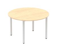 All Maple Circular Meeting Table (Square Legs)