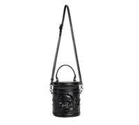 All-Matching Crossbody Bag for Women Cylinder Bag Top Handle Bag Punk Shoulder Bag Skull Head Handbag Everyday Bag