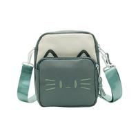 All Matching Shoulder Bag for Women Cartoon Cats Crossbody Bag Japanese Styles Messenger Bag Waterproof Phone Bag, Green, Eine Größe
