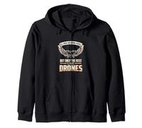 All Men Are Born Equal Best Like Drones Drone Pilot Zip Hoodie