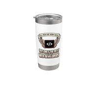 All Men are Born Equal The Best Become Web Developers Coding Stainless Steel Insulated Tumbler