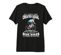 All Men are Created Equal Biking Cyclist Seventies 70s Dad Premium T-Shirt