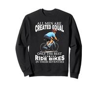 All Men Are Created Equal Biking Cyclist Seventies 70s Dad Sweatshirt