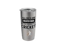 All Men are Created Equal But Only The Top Play Cricket Stainless Steel Insulated Tumbler