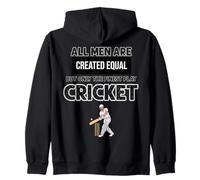 All Men Are Created Equal But Only The Top Play Cricket Zip Hoodie