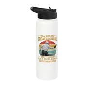 All Men are Created Equal Pickleball Seventies 70s Grandpa Stainless Steel Insulated Water Bottle