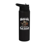 All Men are Created Equal The Best Play Guitar Seventies 70s Stainless Steel Insulated Water Bottle