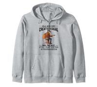 All Men Are Created Equal The Best Play Guitar Seventies 70s Zip Hoodie