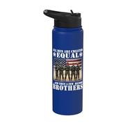 All Men are Created Equal Then A Few Become Brothers Veteran Stainless Steel Insulated Water Bottle