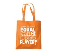 All Men Are Equal Ping Pong Tote Shopping Bag 10 Litres Capacity 42 x 38cm