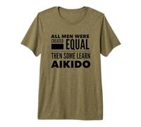 All Men Learn Aikido Martial Arts Statement Sensei Student Premium T-Shirt