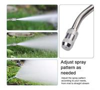 All Metal 29 Inch Stainless Steel Sprayer Wand with Rubber Grip, Adjustable Nozzle and 2 Brass Barb Fittings Compatible with 1/4 and 3/8(1Set)