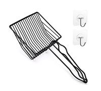 All Metal Cat Litter Scoop, Cat Litter Scooper, Metal Litter Scoop, Cat Scooper, Kitty Litter Scoop, Poop Scoop, Pooper Scooper for Cats, Neater Scooper Cat Litter Scoop, Fast Solid Less Sticky, Black
