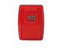 All-Metal Combination Key Lock Box with Peephole - 115x95x40mm, Waterproof, No-Drill/Drillable, for Doors & Construction Sites red 115mm*Width:95mm*Thickness40mm