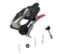 All Metal Concealed Hinge Aligning Device Features Locking Clamp for Quick and Simple Door Installation Adjustable Hinge Drilling Fixture