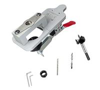 All Metal Concealed Hinge Aligning Device Features Locking Clamp for Quick and Simple Door Installation Adjustable Hinge Drilling Fixture
