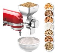 All Metal Grain Mill Attachment for Kitchenaid Stand Mixer, 12 Levels Flour Mill Grinder for Home, Fit for Grinding Wheat, Corn, Oats, Buckwheat,Millet and Other Cereals