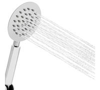 All-Metal Handheld Shower Head - High Pressure Shower Heads for Low Water Pressure, Chrome Stainless Steel Universal Replacement Hand Showerhead Water Saving Powerful Shower Heads, Round Diameter 10CM
