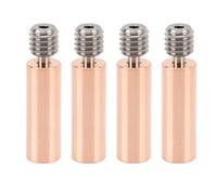 All Metal Heatbreak, Professional Fine Machined All Metal Throat Pipe Copper Alloy 4pcs Replacement for 3D Printer Accessories