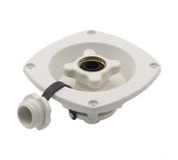 All Metal RV City Water Inlet 1/2 Inch Threaded Connection(White) | 1/2 NPT male outlet, brass check valve, built-in filter screen, prevents backflow, clean water supply