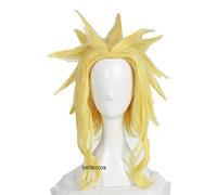 All Might Cosplay Wigs Short Golden Blonde Heat Resistant Synthetic Hair Wig + Wig Cap
