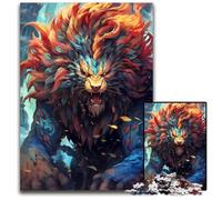 All Mighty Lion God 1000 Piece Puzzle Difficult Puzzles for Adults Challenging Brain Teaser Relaxing Toy for Teenagers 1000 PCS(38x26cm)