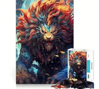 All Mighty Lion God Jigsaw Puzzles for Adults 1000 Pieces Think Smart Smooth Joint Home Activity Christmas Surprise (38x52cm)