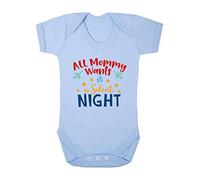 All Mommy Wants is a Silent Night [BCX] Baby Grow Vest, 0-3 Months, Pastel Blue