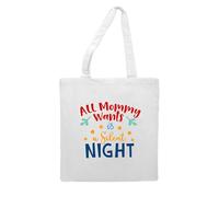 All mommy wants is a silent night [BCX] tote style shopping bag - white