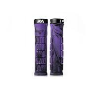 All Mountain Style AMS Rise Bicycle Lock-on Handlebar Grips, Purple Camo