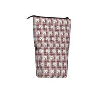 All My Besties are Westies,Standing Pencil Holder Stationery Bag Pencil Pouch Organizer Telescopic Pencil Case