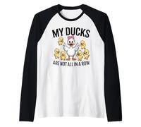 All My Ducks are Not in A Row Cute Mom Duck Family Tee Raglan Baseball Tee