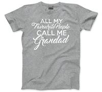 All My Favourite People Call Me Grandad - Mens T-Shirt - Gift for Grandad Grandfather Father's Day from Grandchildren XS Grey