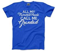 All My Favourite People Call Me Grandad - Mens T-Shirt - Gift for Grandad Grandfather Father's Day from Grandchildren L Blue