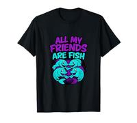 All My Friends are Fish Fishing Outdoor Humor Graphic T-Shirt