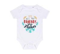 All My Friends are Flakes [BCX] Baby Grow Vest, 0-3 Months, White
