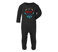 All My Friends are Flakes [BCX] Baby Romper Jumpsuit with feet, 6-12 Months, Black